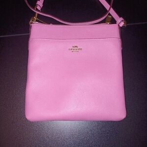 Coach New York hot pink crossbody purse